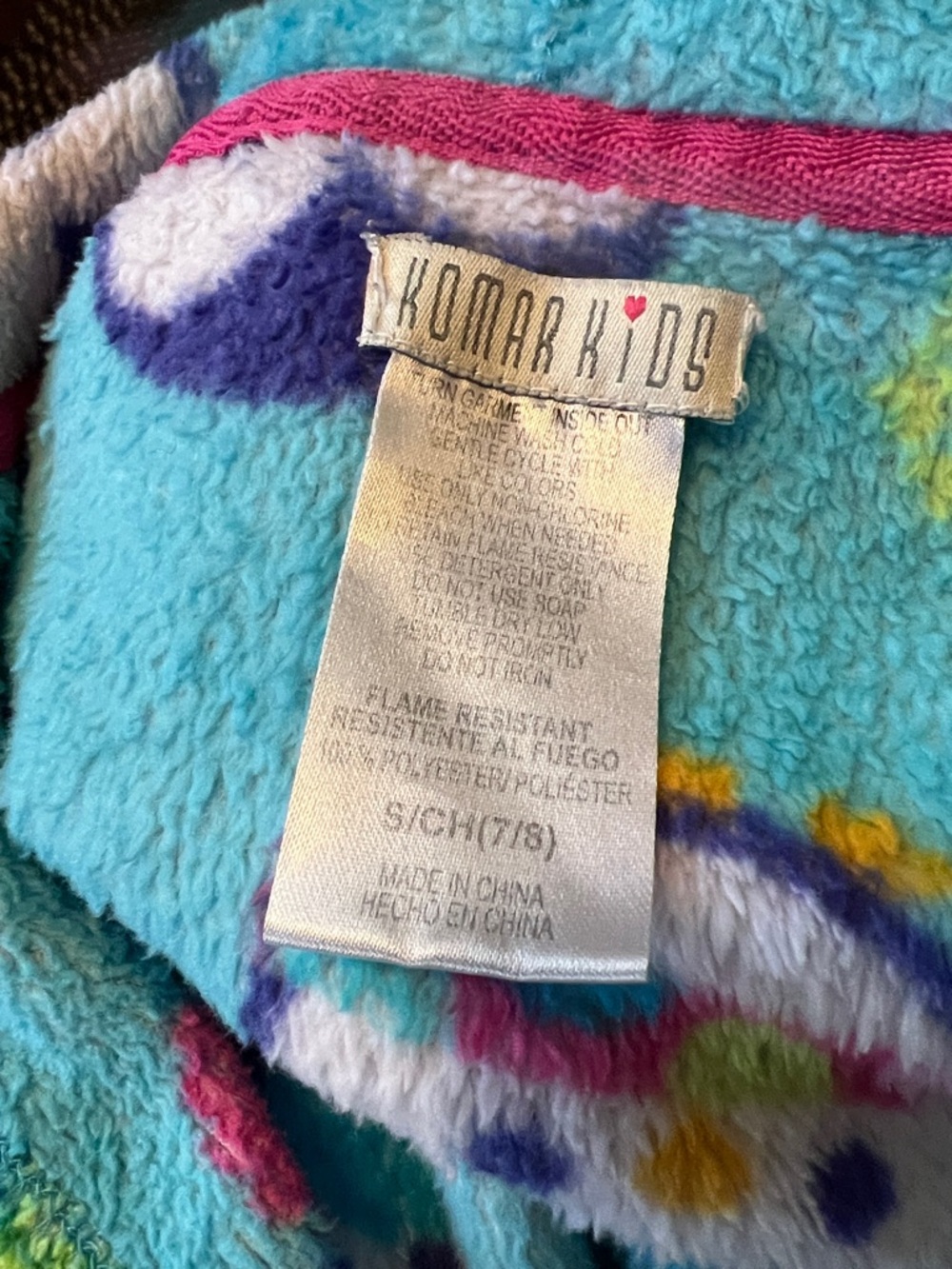 💚 3 for $15💚Kumar Kids Distressed Hooded Robe Penguin print Kids size S (7/8) - Picture 9 of 16